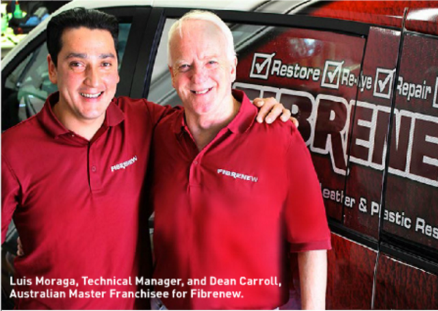 Luis Moraga Technical Manager and Dean Carroll Australian Master Franchisee for Fibrenew