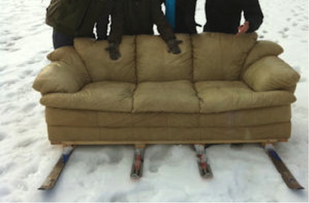 couch on ice